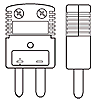 Red Lion, Thermocouple Connectors, TMPCNS03, Quick Disconnect Standard Connector Type T Male