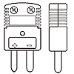 Red Lion, Thermocouple Connectors, TMPCNS03, Quick Disconnect Standard Connector Type T Male (SKU: TMPCNS03)